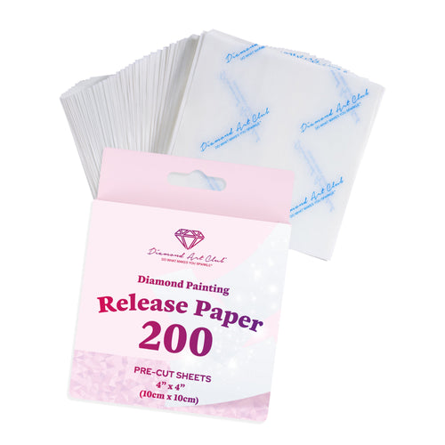 200 Sheets Double-Sided Diamond Painting Release Paper Squares K4