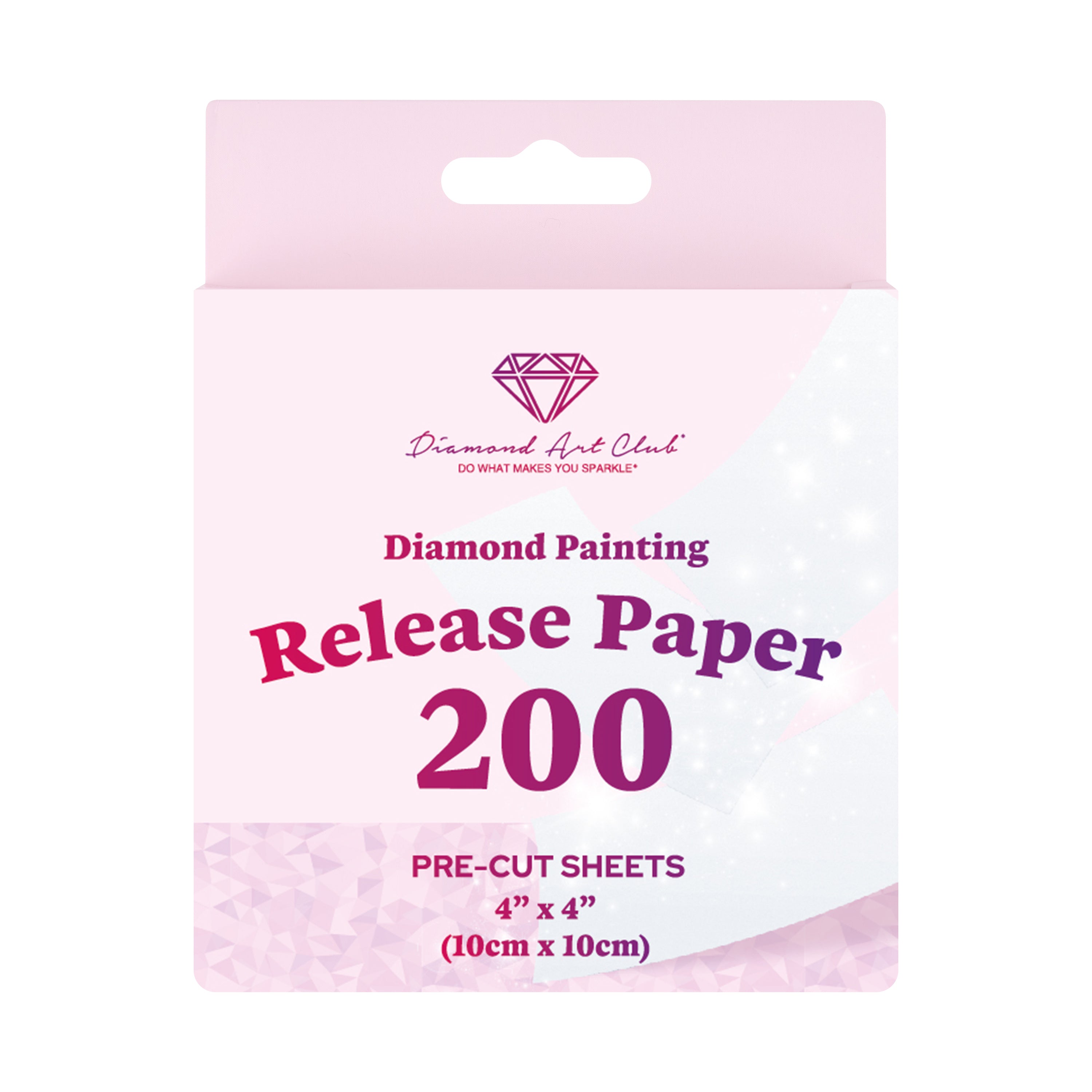 200 Sheets Double-Sided Diamond Painting Release Paper Squares K4