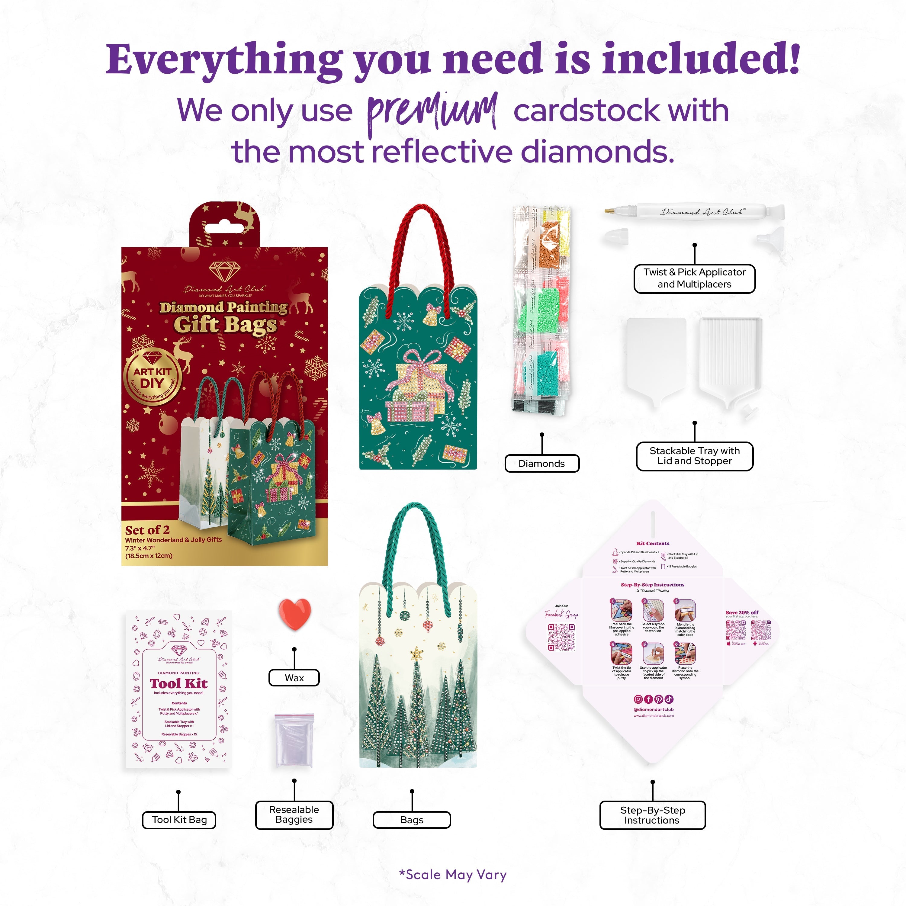 Winter Wonderland & Jolly Gifts - Gift Bags (Set of 2) X5