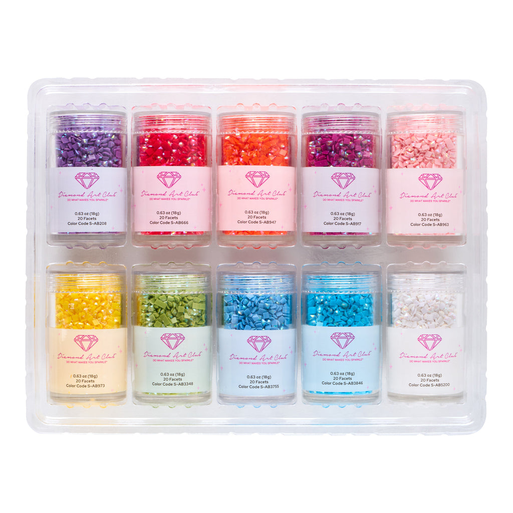 Aurora Borealis - Rainbow Square (Set of 10) A1