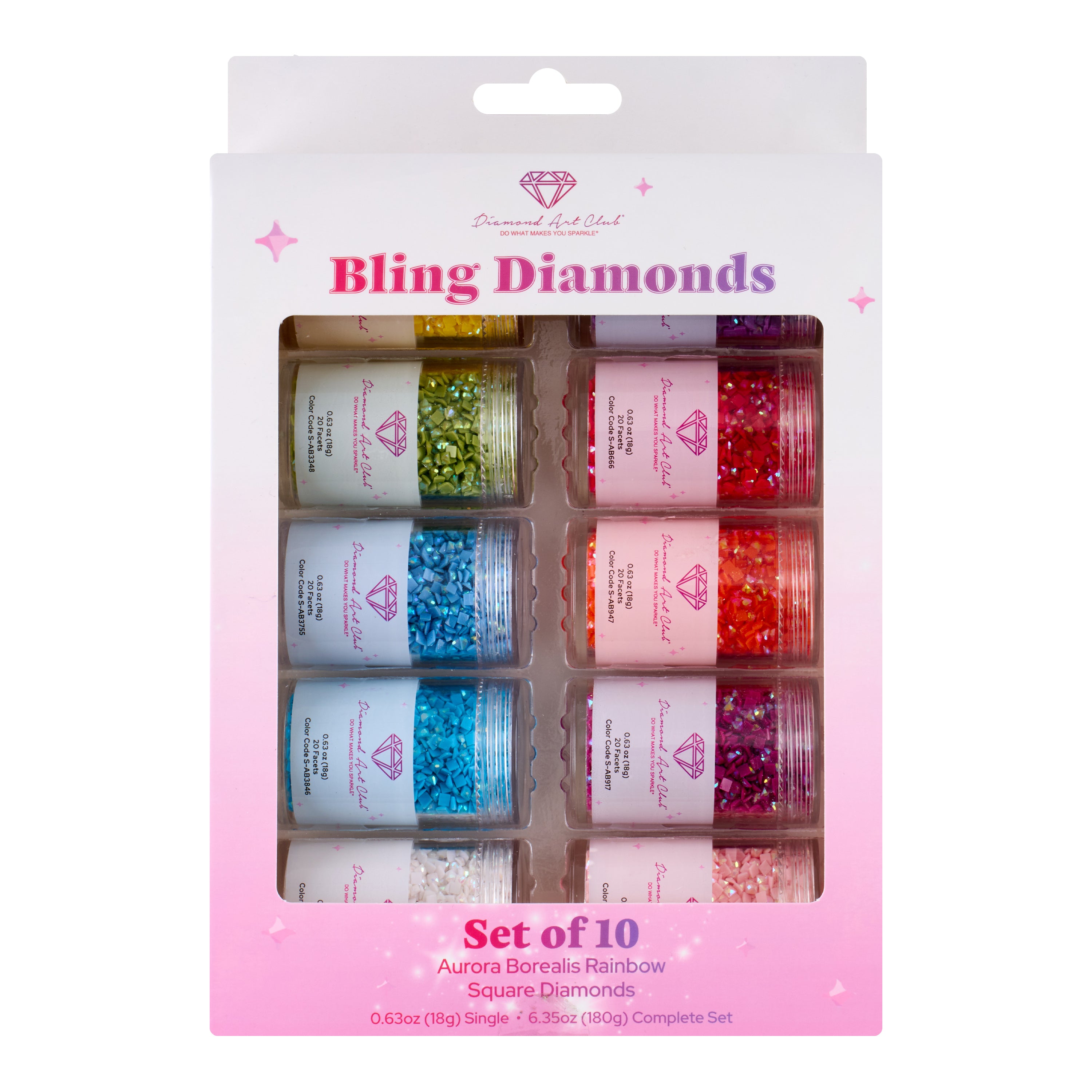 Aurora Borealis - Rainbow Square (Set of 10) A1