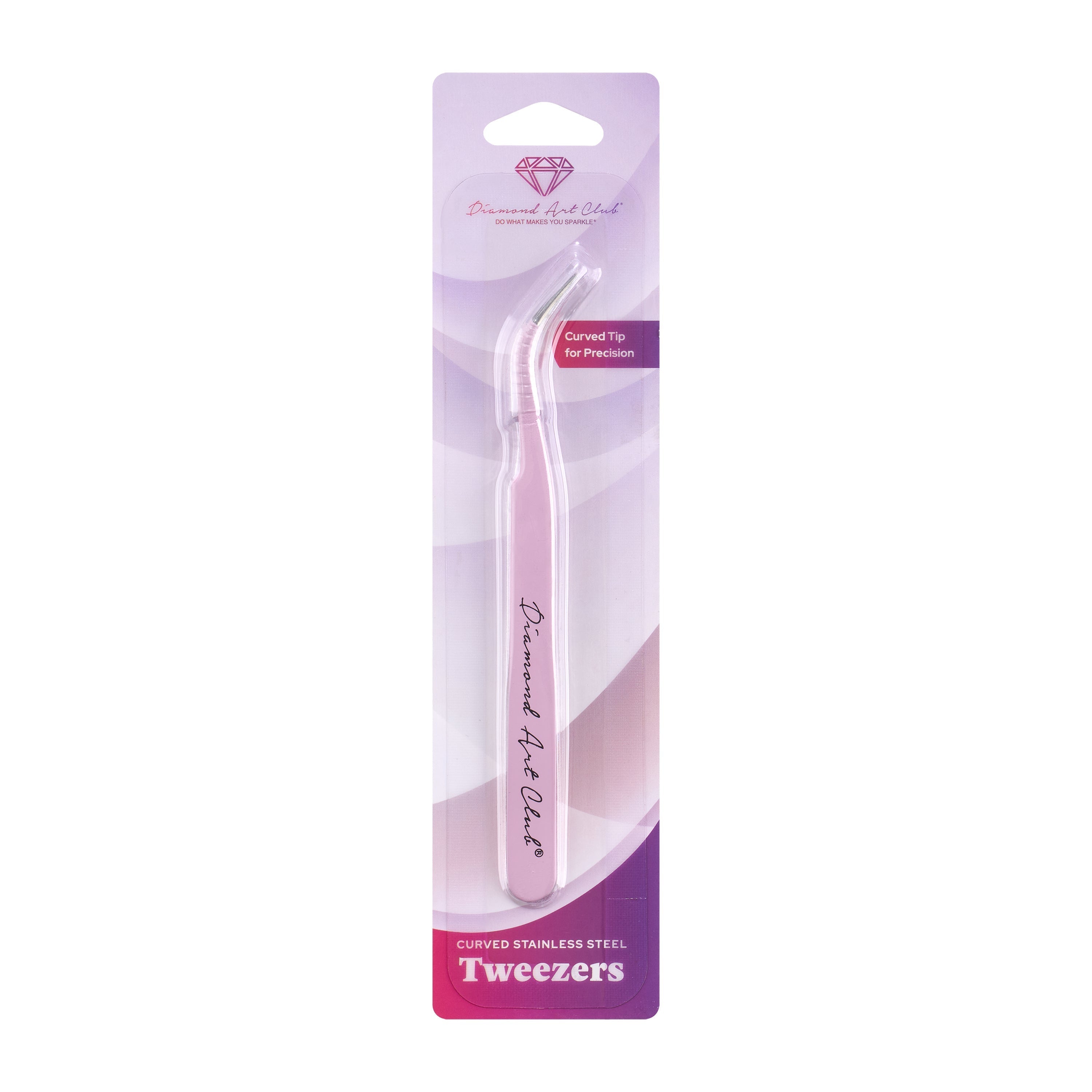 Curved Stainless Steel Tweezers C6