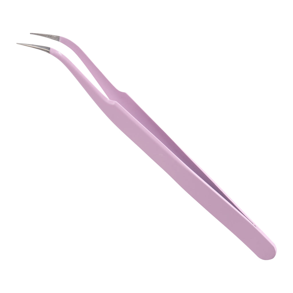 Curved Stainless Steel Tweezers C6