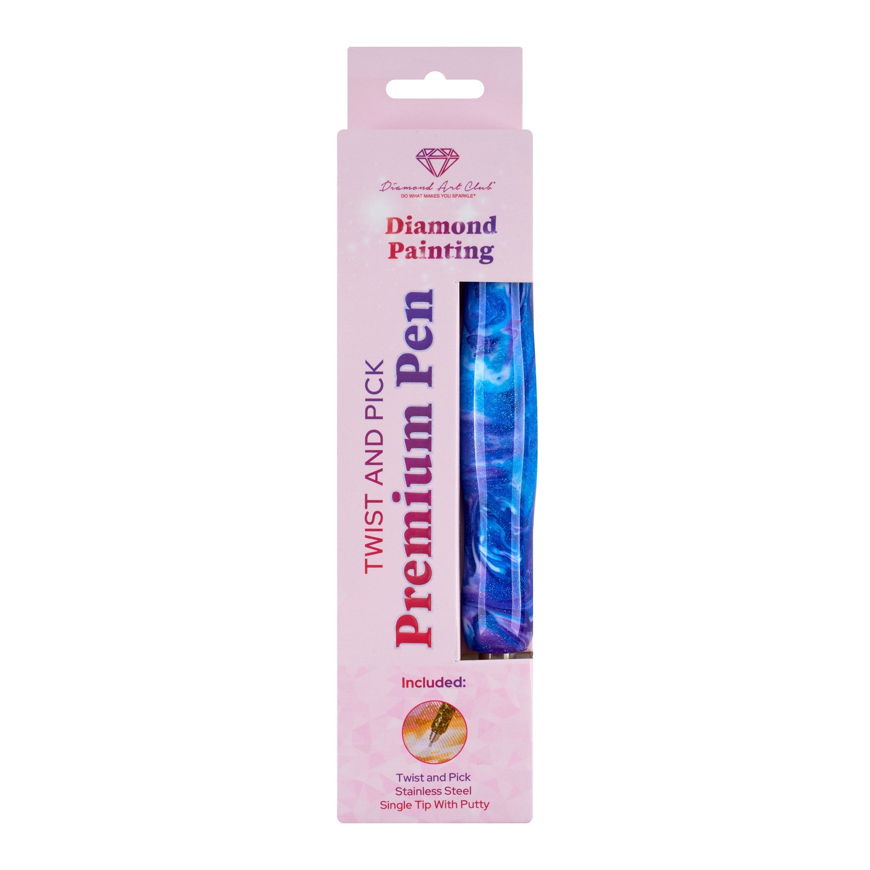 Twist And Pick Premium Pen - Cyan Calypso Swirl O6