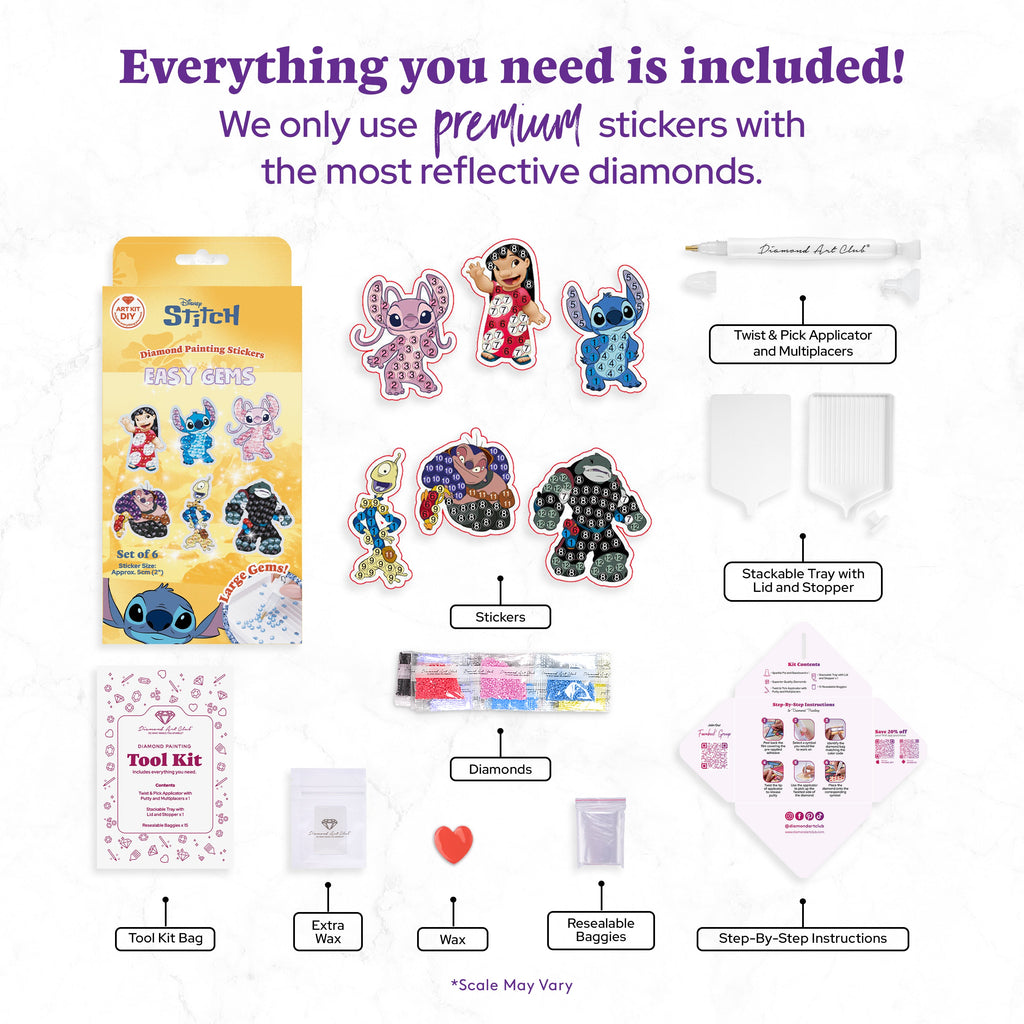 Easy Gem™ Stickers - Lilo & Stitch™ (Set of 6) Q7