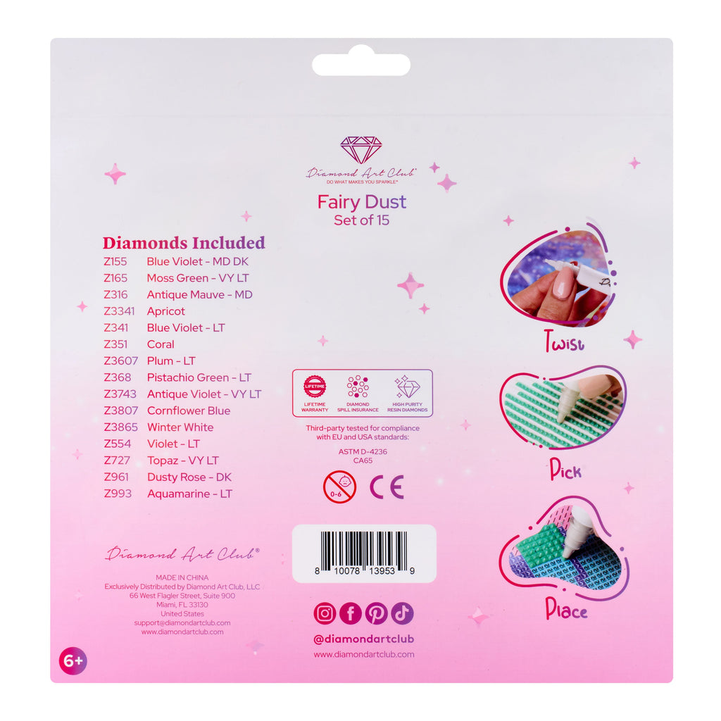 Fairy Dust® - Muted Rainbow Square (Set of 15) N6