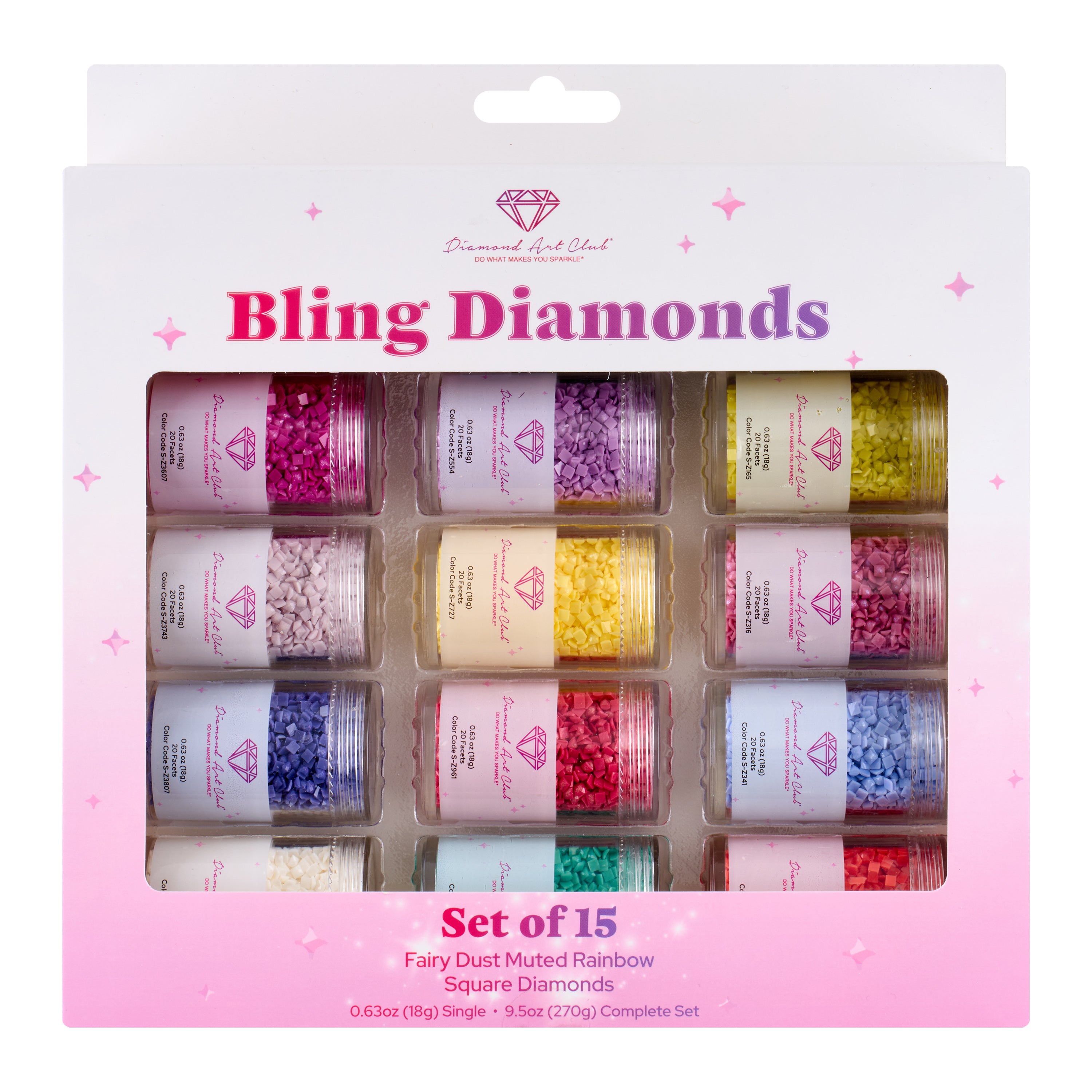 Fairy Dust® - Muted Rainbow Square (Set of 15) N6