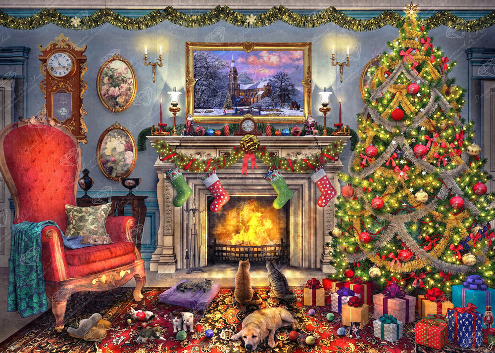 Festive Fireplace A6