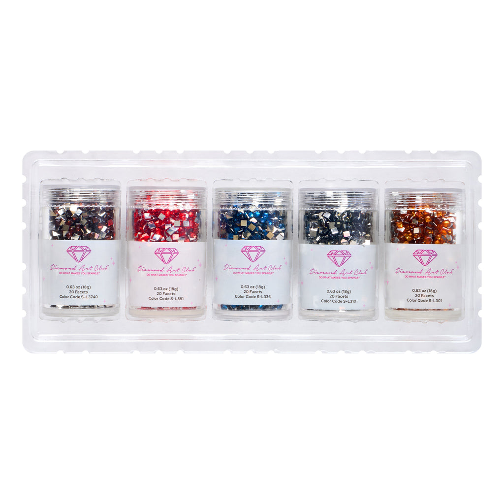 Iridescent - Jewel Tones Square  (Set of 5) W2