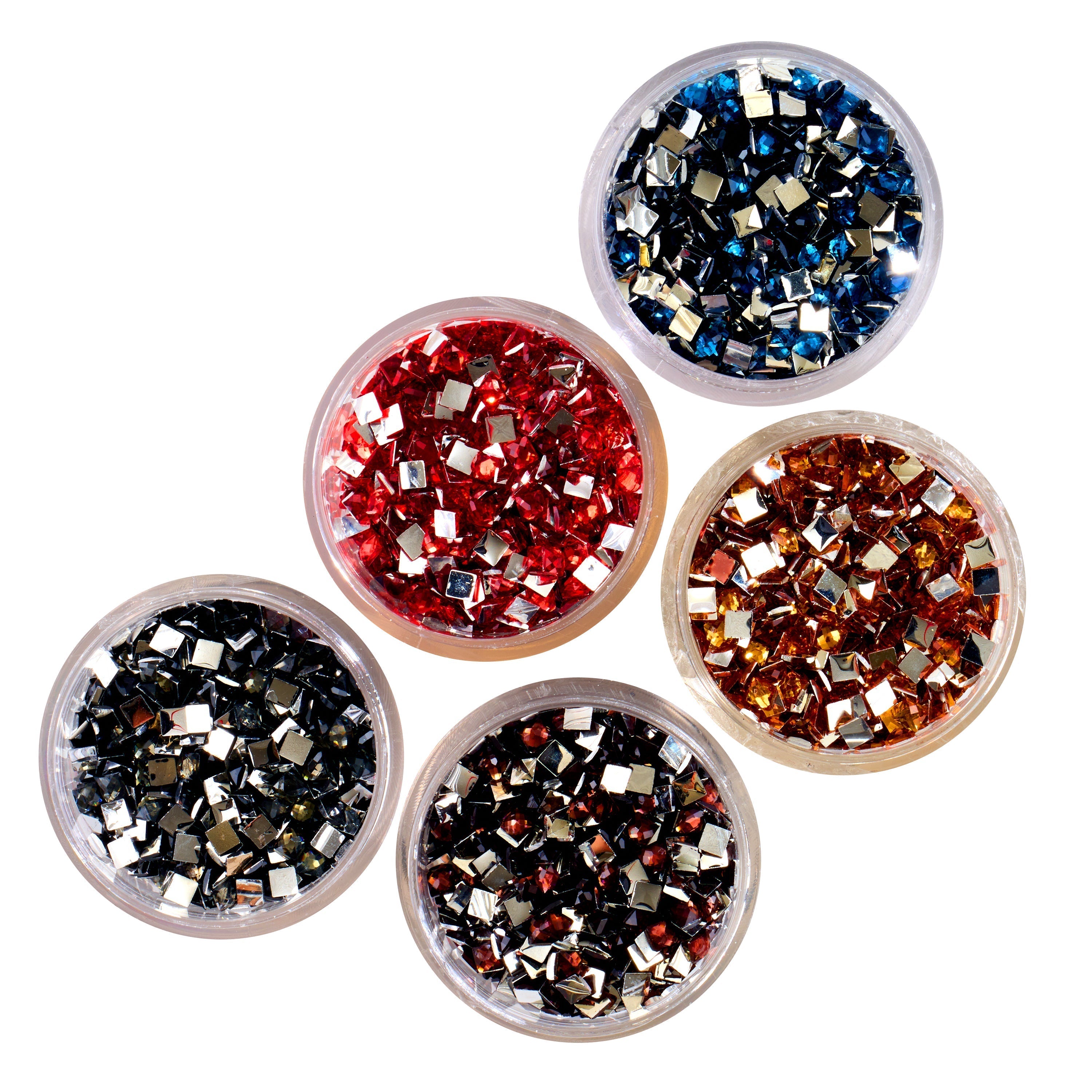 Iridescent - Jewel Tones Square  (Set of 5) W2