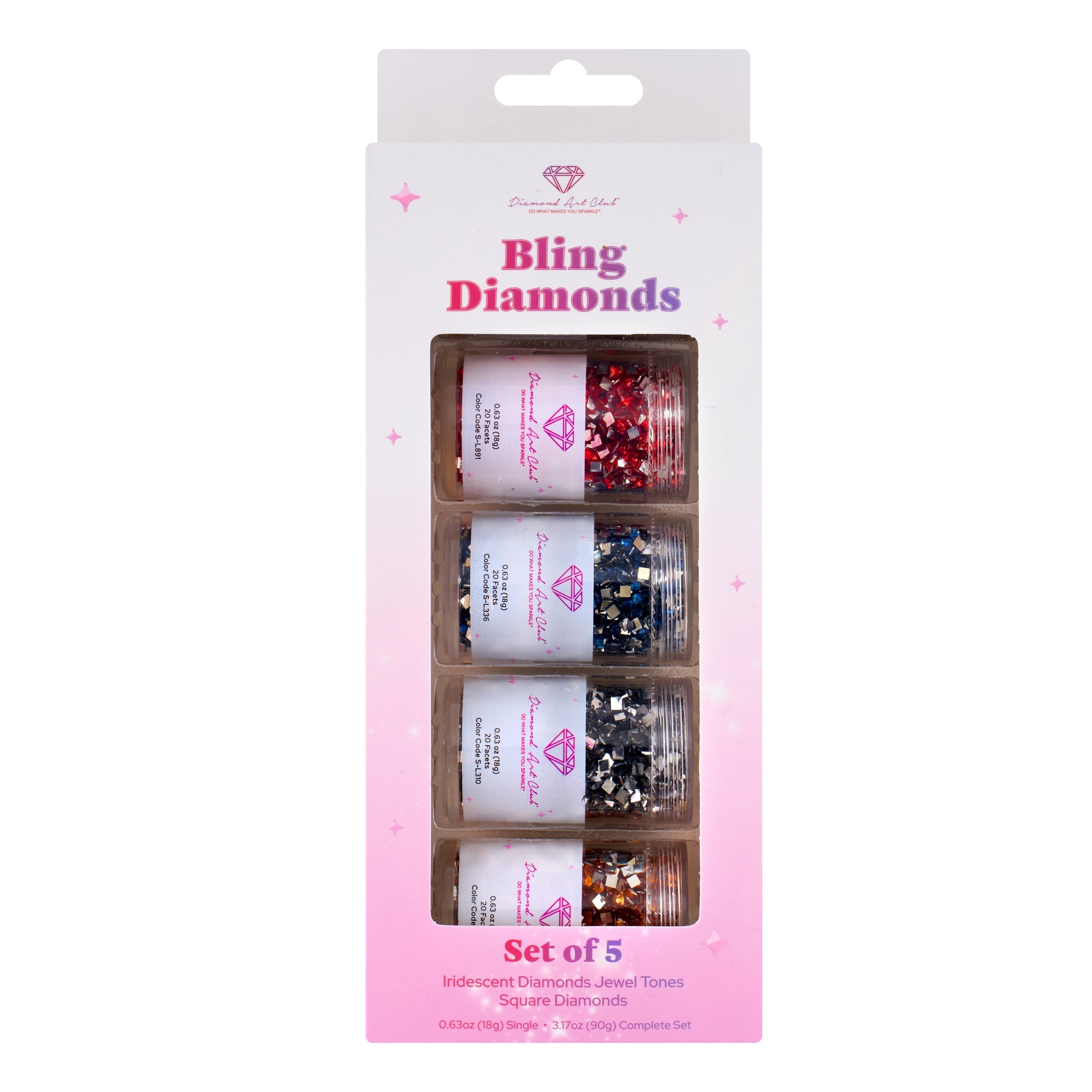 Iridescent - Jewel Tones Square  (Set of 5) W2