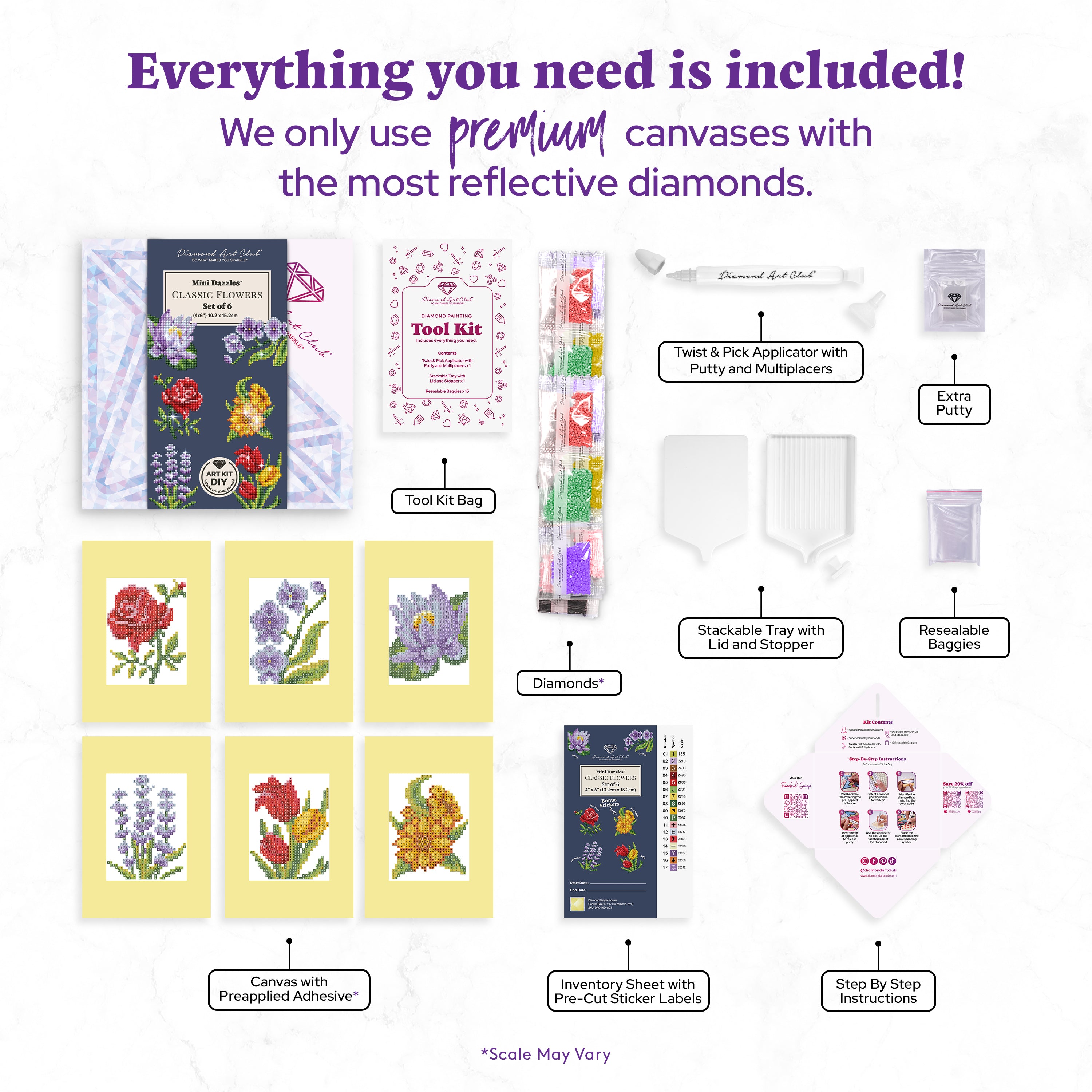 Mini Dazzles™ - Classic Flowers W9