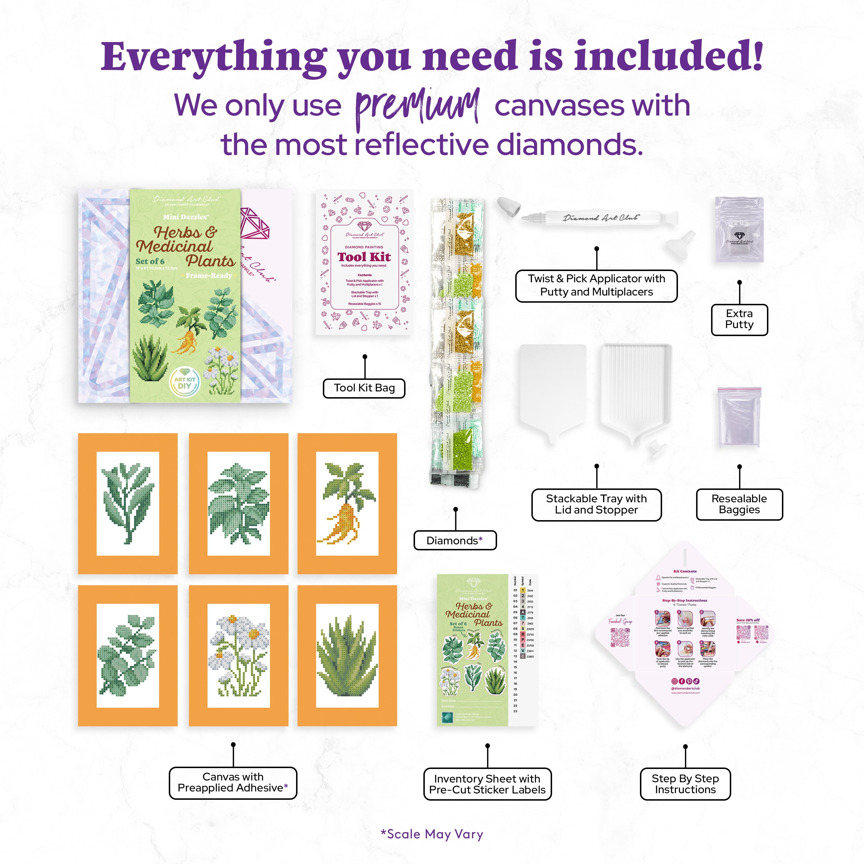 Mini Dazzles™ - Herbs & Medicinal Plants T3