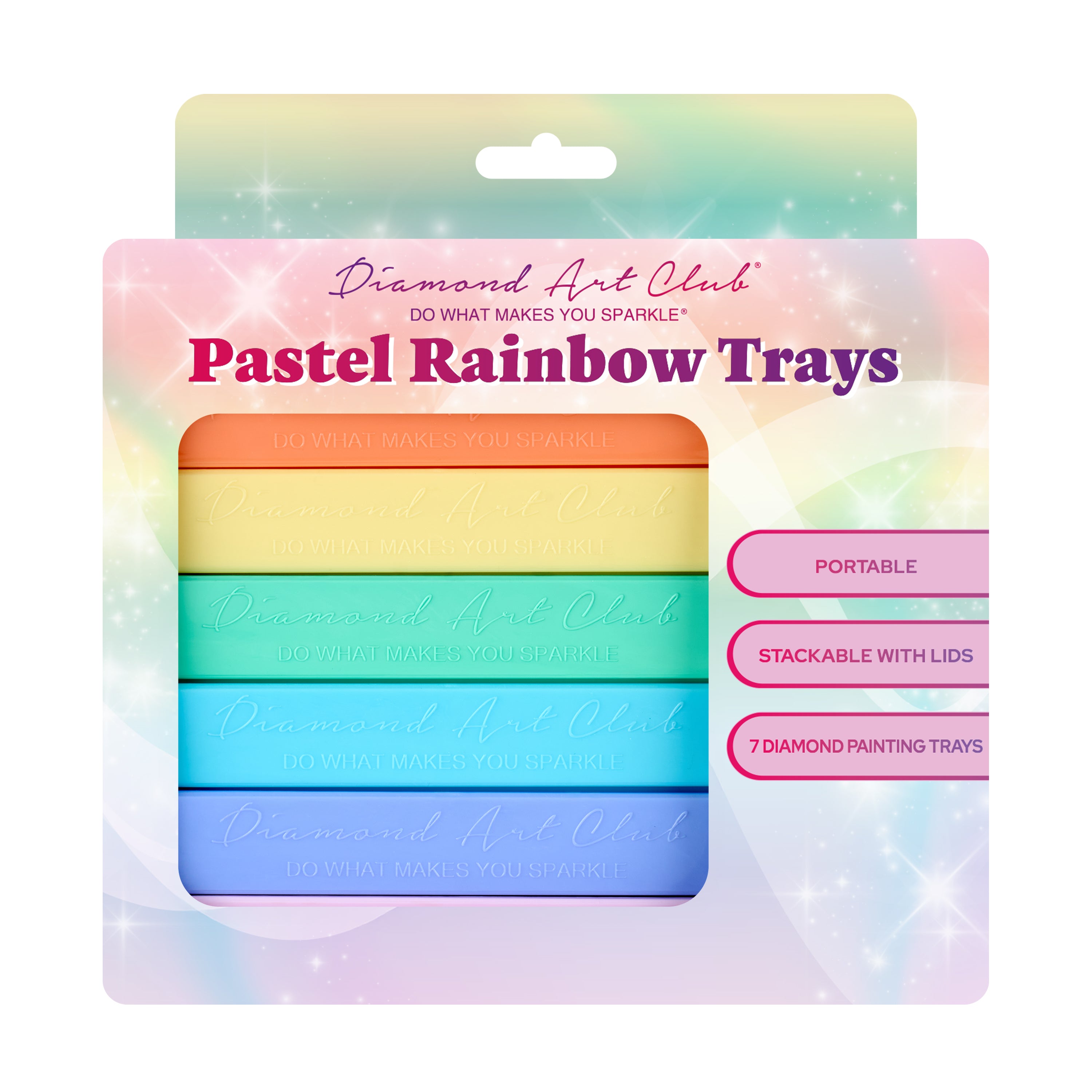 Pastel Rainbow Trays - Large (Set of 7) J2