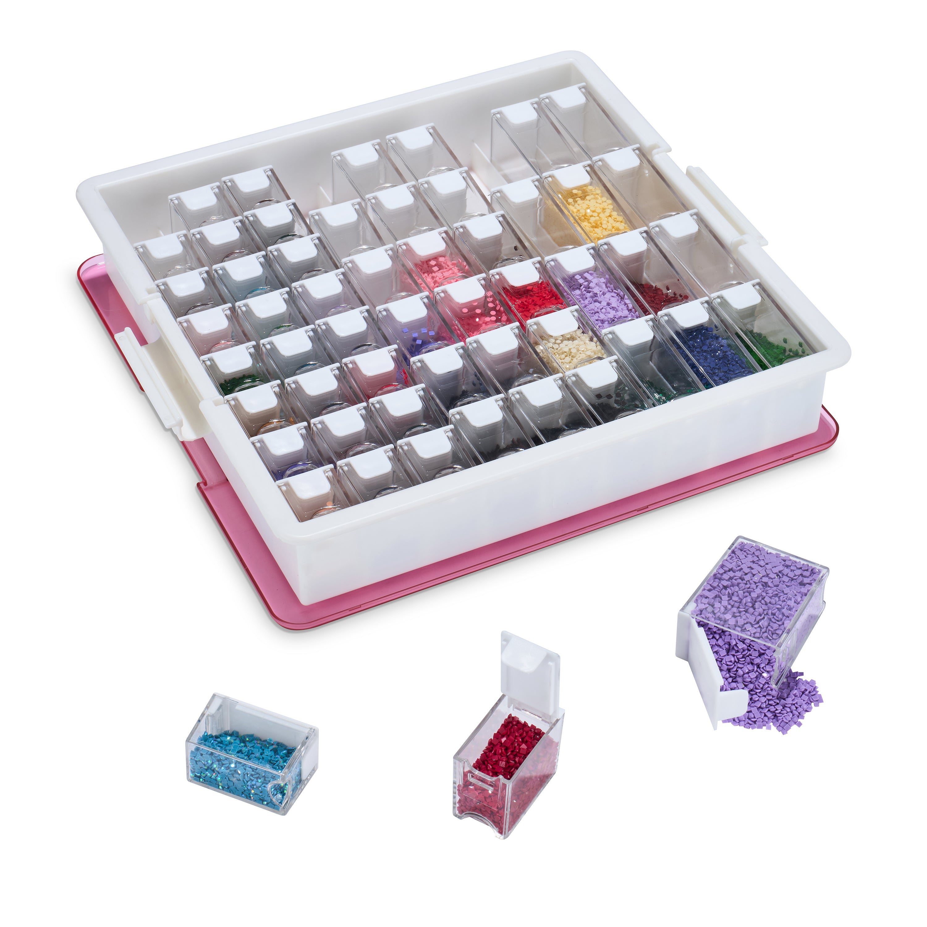 Premium 54-Container Diamond Storage Organizer F8