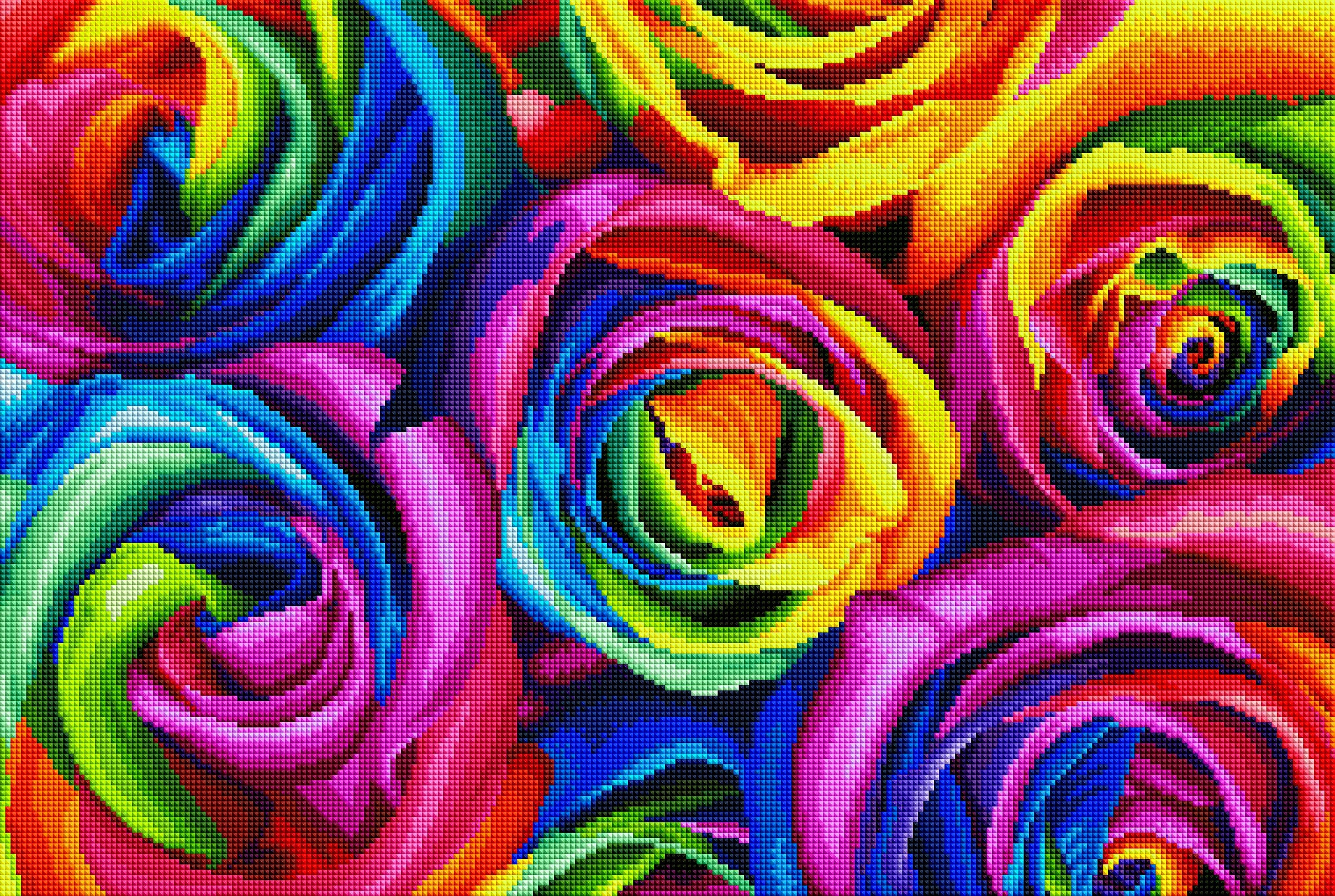 Rainbow Roses D6