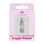 Textured Stainless Steel Single Placer Tip for Twist and Pick Premium Pens S3